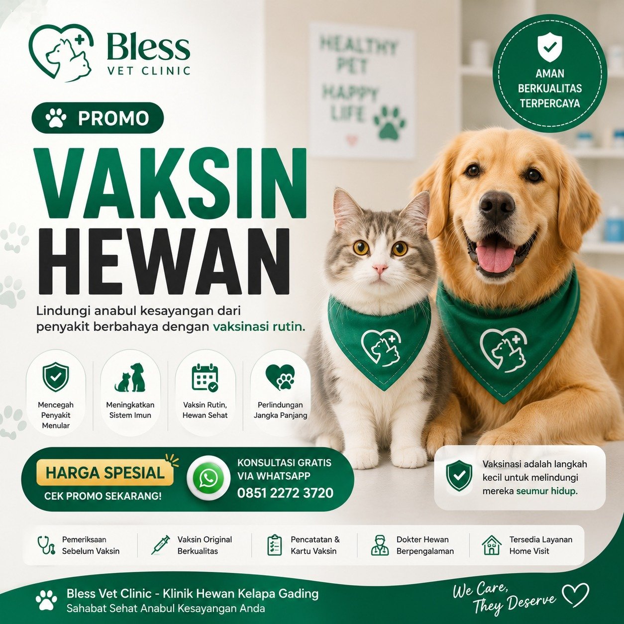 Promo vaksin hewan di klinik hewan terdekat